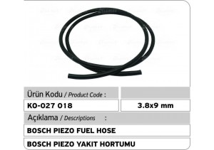 3.80 X 9.00 mm Bosch Piezo Yakıt Hortumu